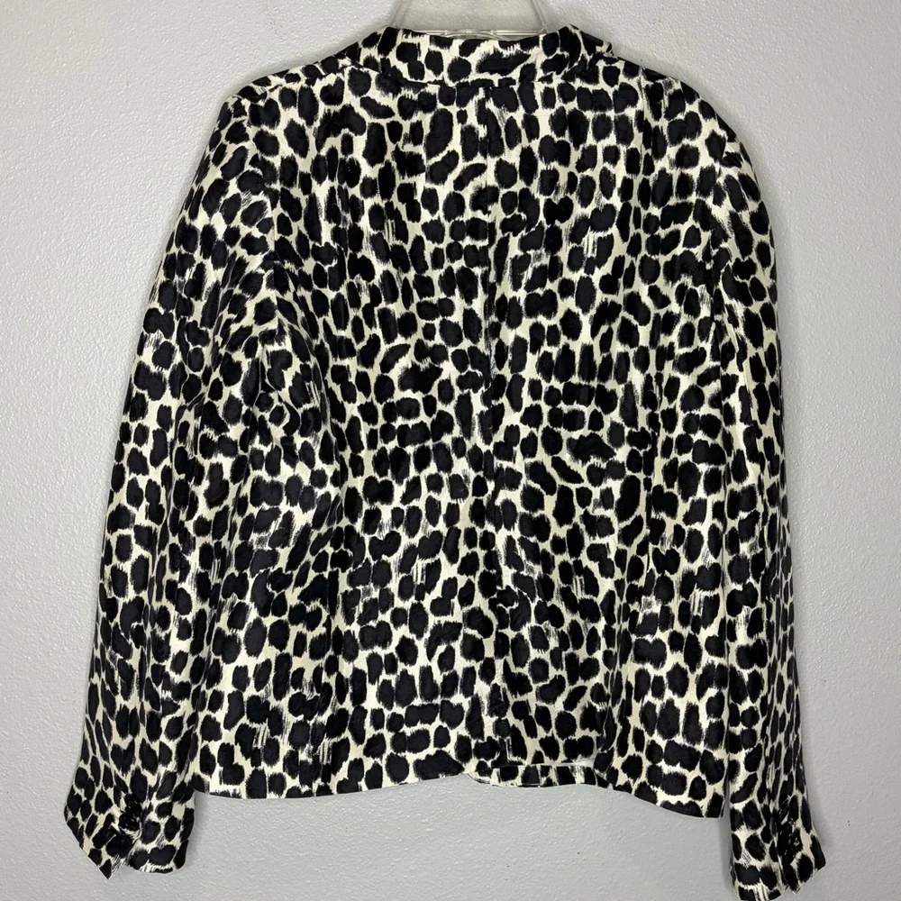 Kate Spade NY 100% Silk Beverly Blazer In City Lights Size 4 Chic Classic Career